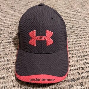 Under Armour Charcoal and Coral Hat